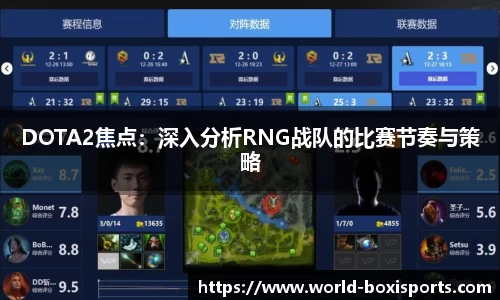DOTA2焦点：深入分析RNG战队的比赛节奏与策略